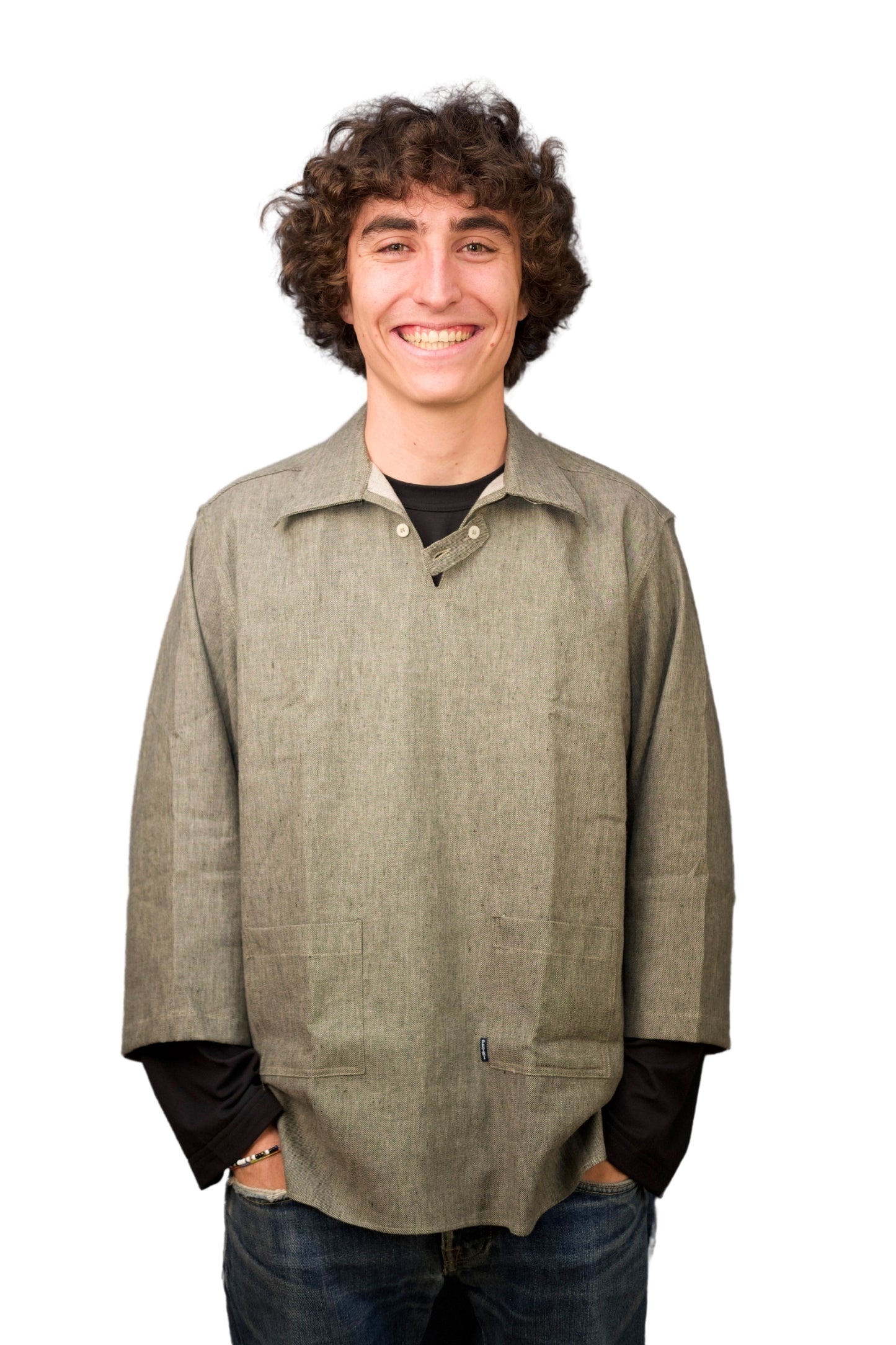 "APACHE" - CAMICIA CASUAL IN LINO COTONE