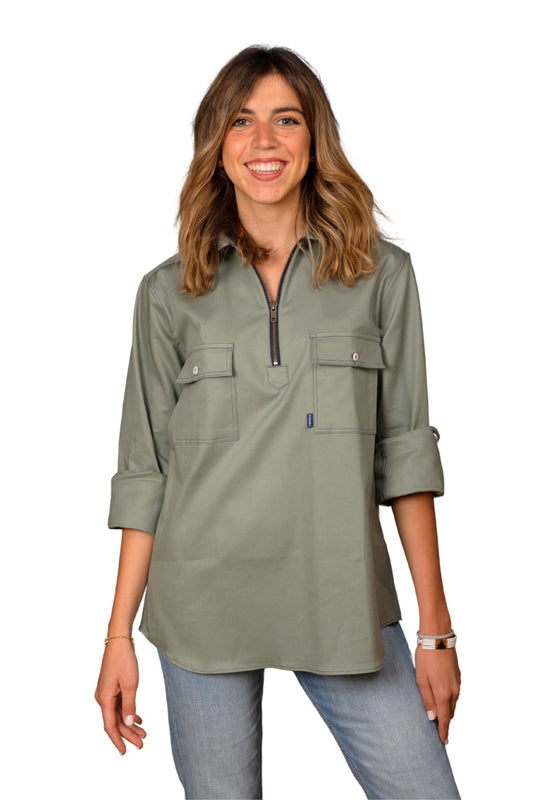 "SANTA BARBARA" - CAMICIA CASUAL IN COTONE TWILL