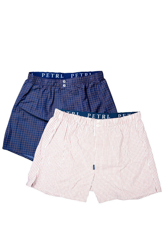 "GIANNI" & "HUTCH" - BOX TWO AMERICAN COTTON BOXER SHORTS