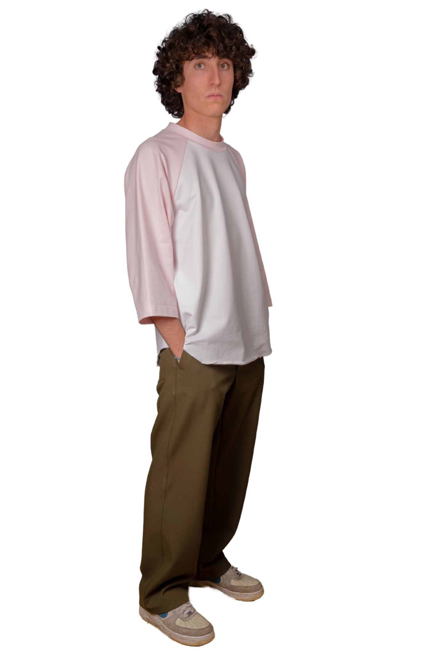 "BRONX" - GREEN COTTON UNISEX CASUAL PANTS