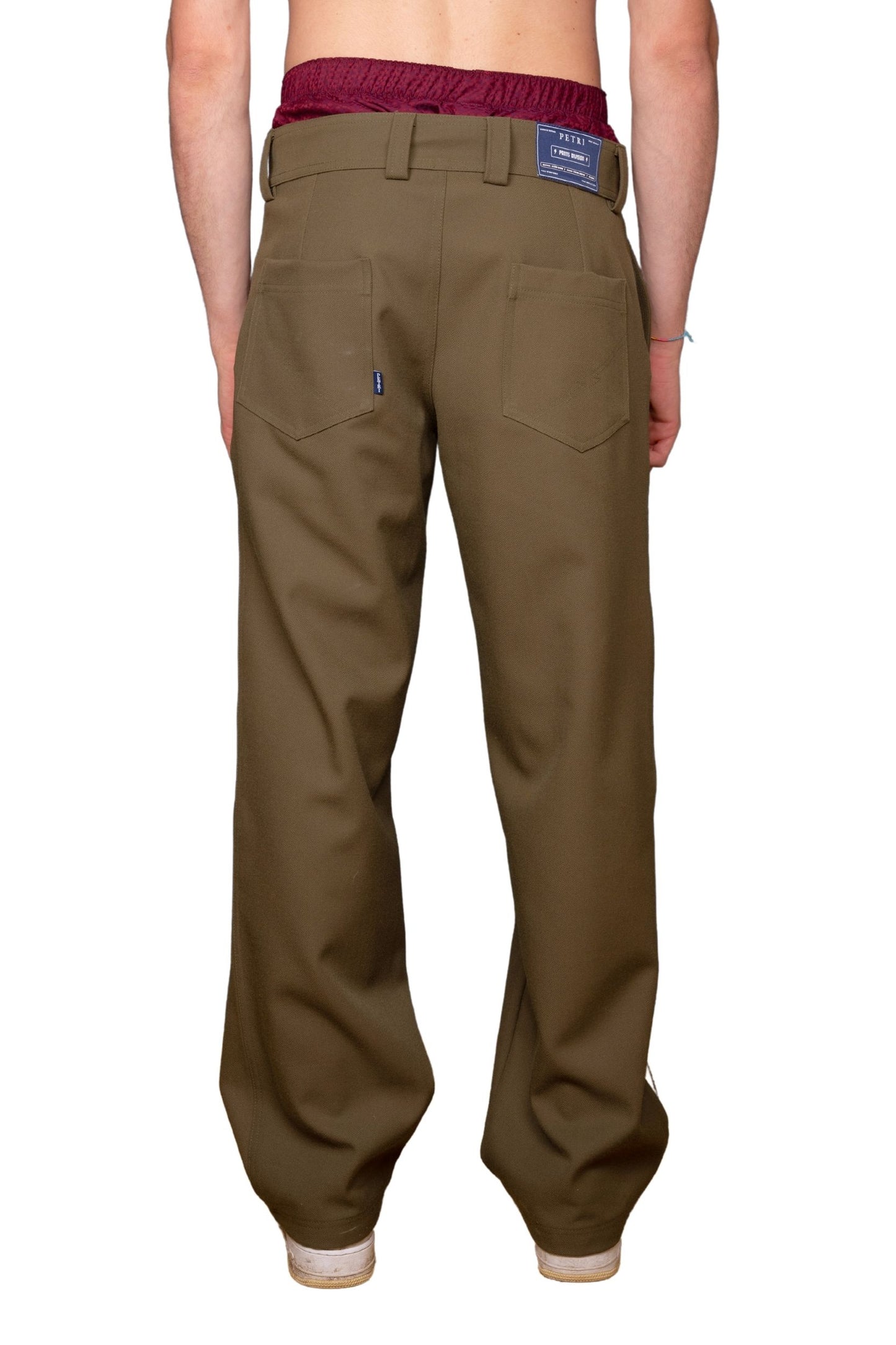 "BRONX" - GREEN COTTON UNISEX CASUAL PANTS