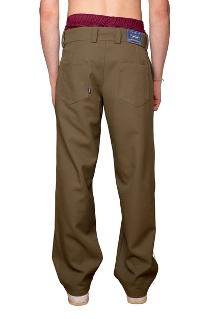 "BRONX" - GREEN COTTON UNISEX CASUAL PANTS