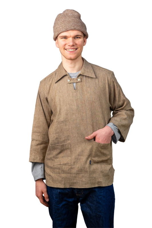 "APACHE" - CAMICIA CASUAL IN LINO COTONE