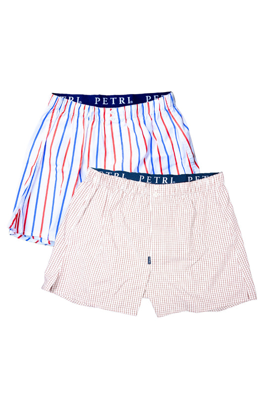 "JFK" & "HUTCH" - BOX TWO AMERICAN COTTON BOXER SHORTS