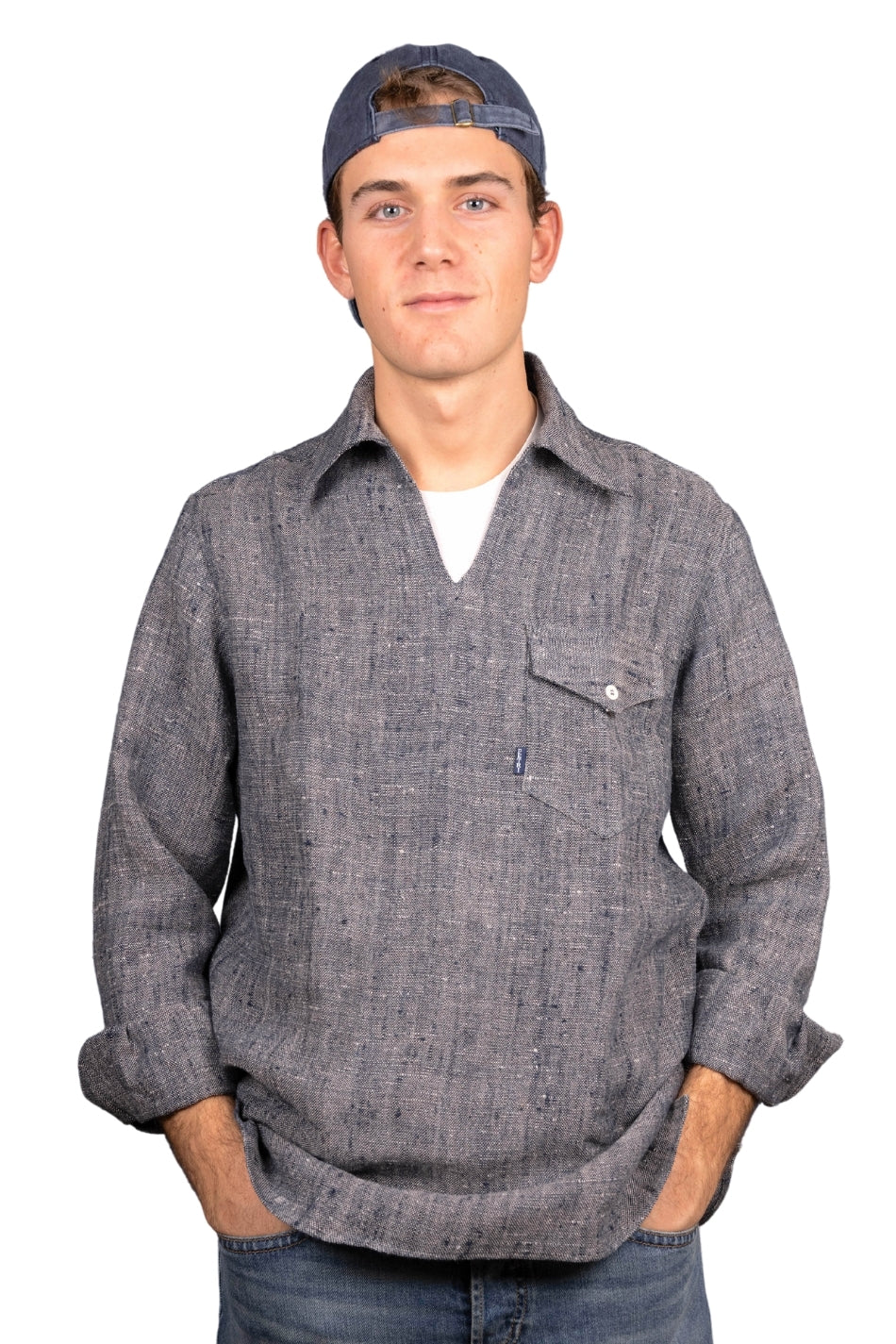 "MUSTANG" - RAW LINEN CASUAL SHIRT
