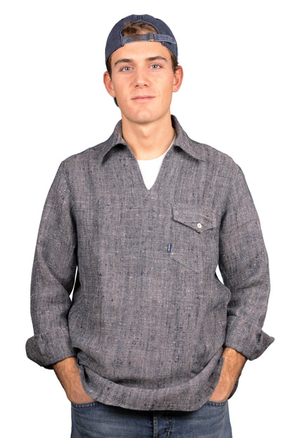 "MUSTANG" - RAW LINEN CASUAL SHIRT