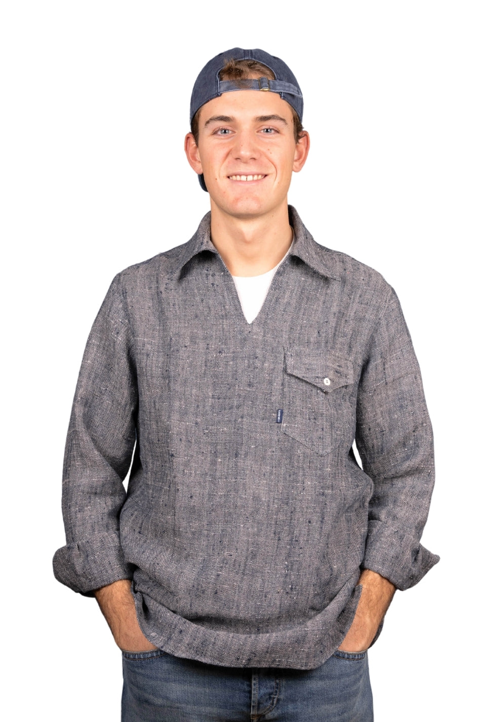 "MUSTANG" - RAW LINEN CASUAL SHIRT