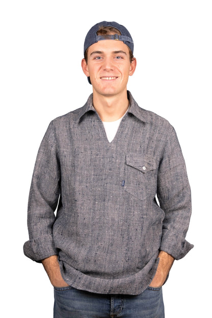 "MUSTANG" - RAW LINEN CASUAL SHIRT